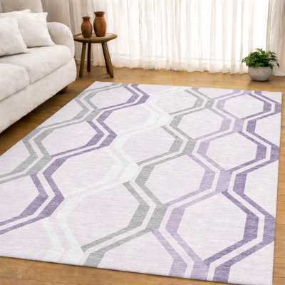 Premium Machine Washable Mayfield AMF2326 Mid-Century Modern Rug