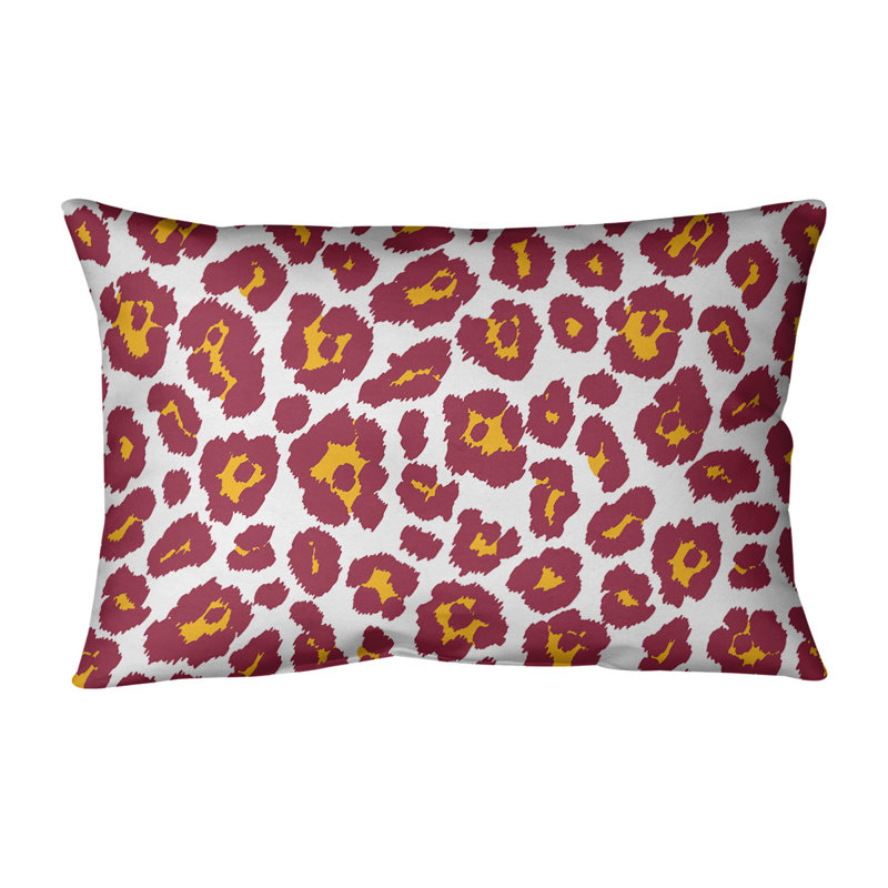 Housse de coussin rectangulaire Arizona football, Blanc / or, Housse de coussin seulement - sans coussin, Polyester filé