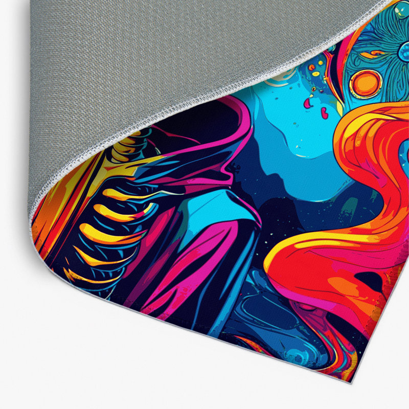 Tapis intérieur et extérieur Dazzling Delirium, Rectangle 5 pi x 7 pi