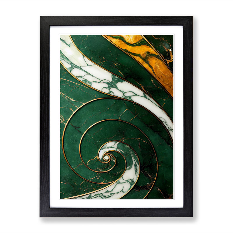 Sensational Abstract Art No.3 - Single Picture Frame Print, Black, 64cm H x 46cm W x 2cm D