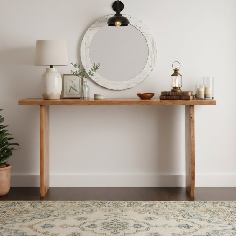 Console en bois massif de 57 po Finneytown