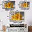 «Yellow Grey Stone» Lincoln Monument Monument - ensemble de reproductions d'art mural-617973917-617973912