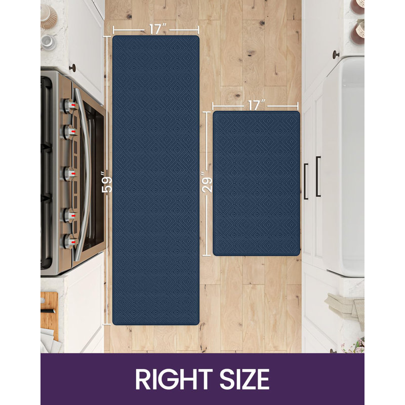 Tapis de cuisine, Bleu