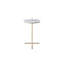 Table d'appoint 14 "Carrara Stone Top avec base en or doux