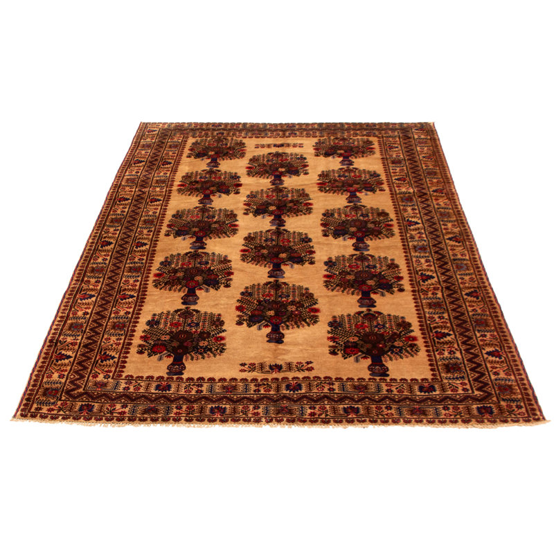 Tapis unique en laine noué à la main nouvel âge de 6 pi 9 po x 9 pi 8 po Hayze