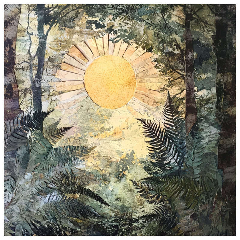 Sunlight Through Ferns Shower Curtains Extra Long, 70in W x 84in H