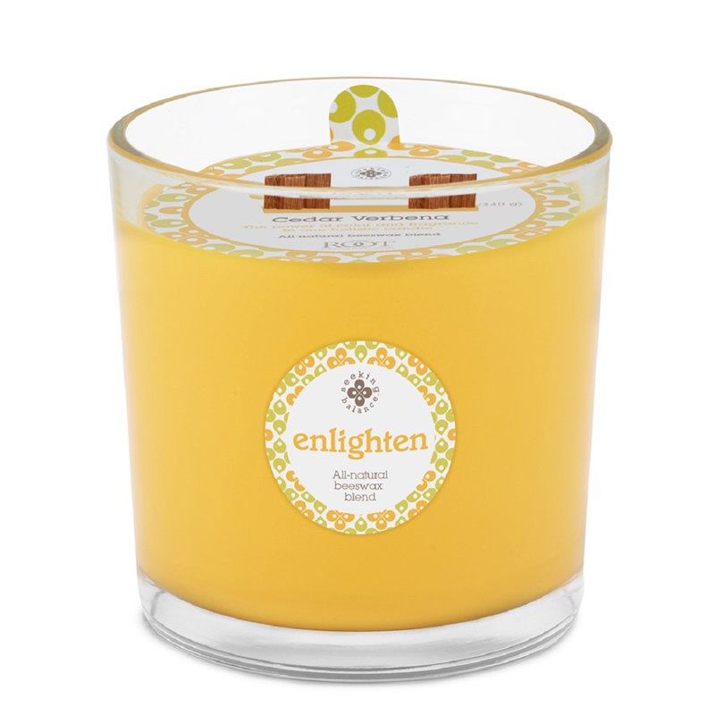 Enlighten Cedar Verbena Scented Jar Candle