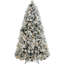 Arbres de Noël floqués de 7,5 pi avec lumières claires, cadre en acier vert pour une maison confortable