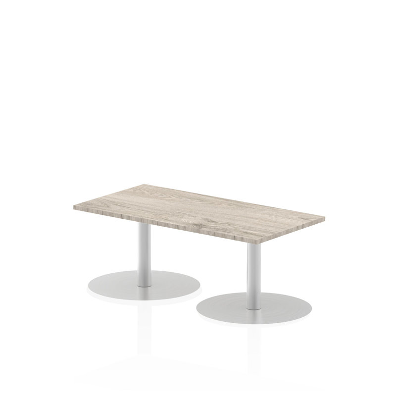 Leondre Rectangle Manufactured Wood Conference Meeting Table, 47.5cm H x 120cm W x 60cm D, Grey Oak