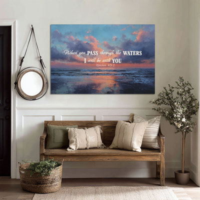 Resting Tide Big Size Wrapped Canvas Wall Art - Living Room, Bedroom, or Office Décor