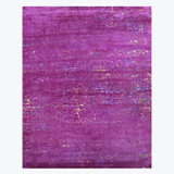 Purple Nu Vibrant Tibetan Modern Silk Rug - 8' x 10'
