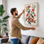 Coral Botanica Botanical 1 Piece Wrapped Canvas Wall Art-1201009120-1201009118