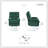 Nyleve 35" Modern and Contemporary Velvet Fabric Reclining Chair with Tab Pull Reclining Motion, Solid Wood & Plywood Frame-106813184
