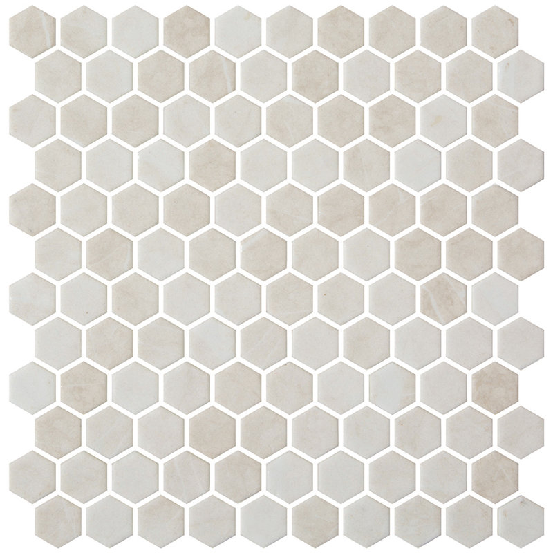 Carreau de mosaïque en verre 1 po x 1 po Eterna, Beige