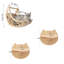 Ensemble de 3 hamacs et tablettes pour chat Gerlinda
