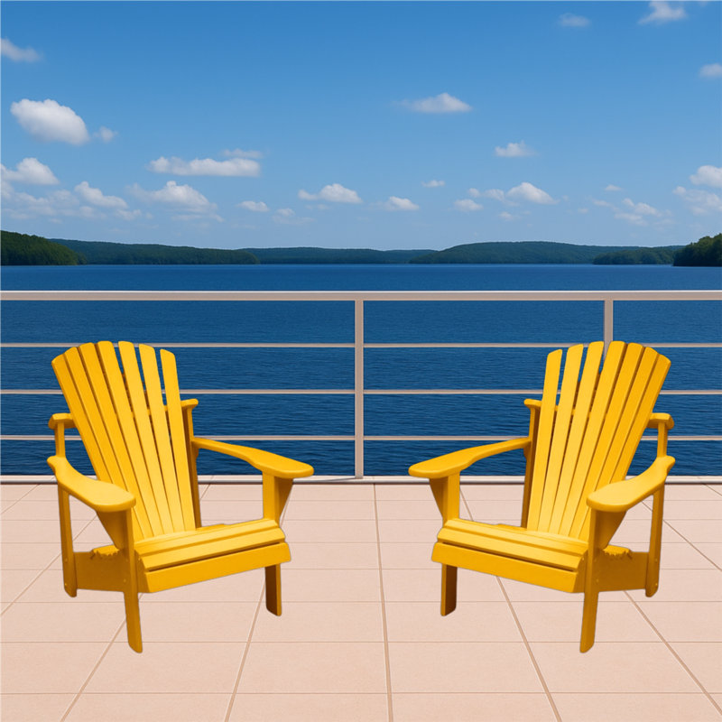 Weathercraft Classic Solid Wood Adirondack Chair – 14 Sherwin-Williams Finish Options, Outdoor Patio Seating, 507 Mango