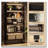 70.87" Black 5-Tier LED Library Bookshelf With Heavy Duty Storage