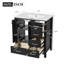 Meuble-lavabo de 30 pouces avec lavabo en résine, structure en bois massif, armoire de rangement autoportante avec 4 tiroirs et portes à fermeture douce