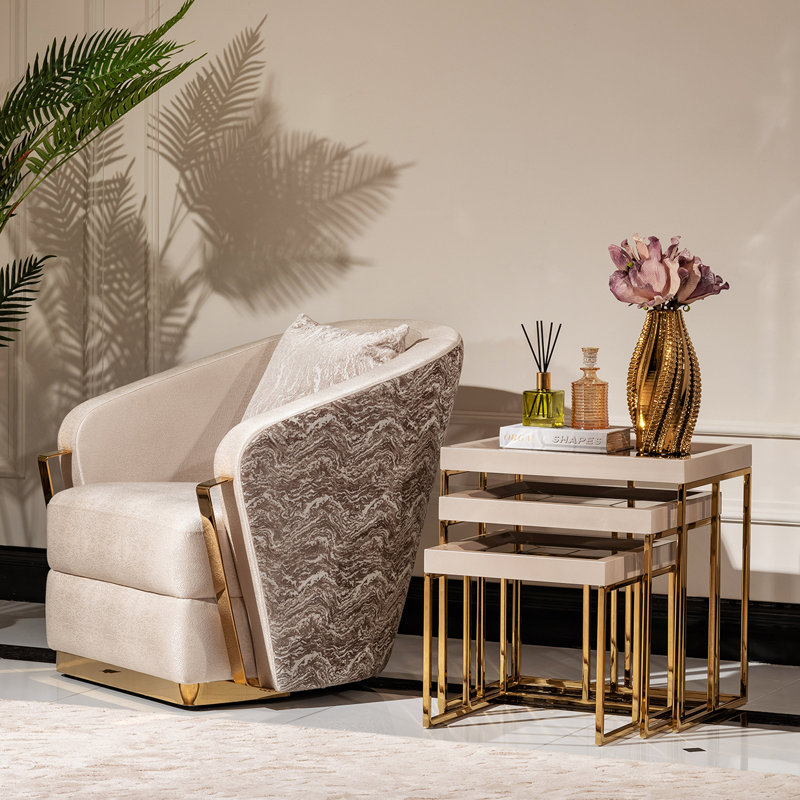 Carmela Glass Nesting End Table