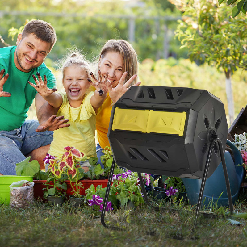 Chally Tumbler Composter, Yellow