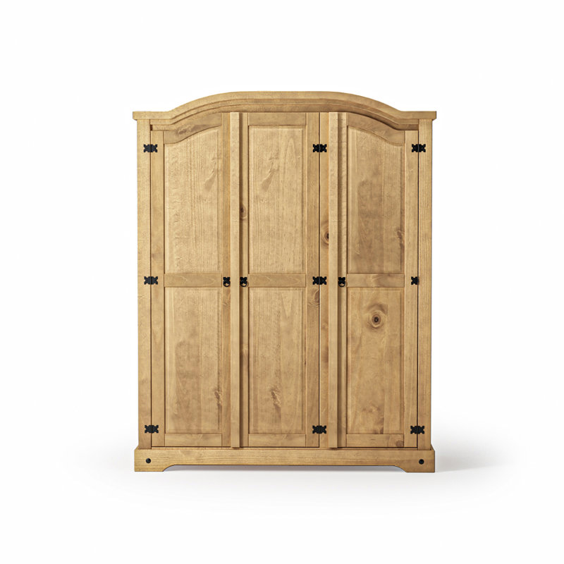 Harietta 3 Door Solid Wood Wardrobe