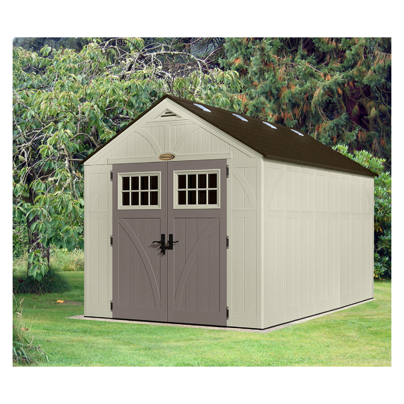 Spurrier 9 Ft. W x 13 Ft. D Apex Plastic/Metal Shed