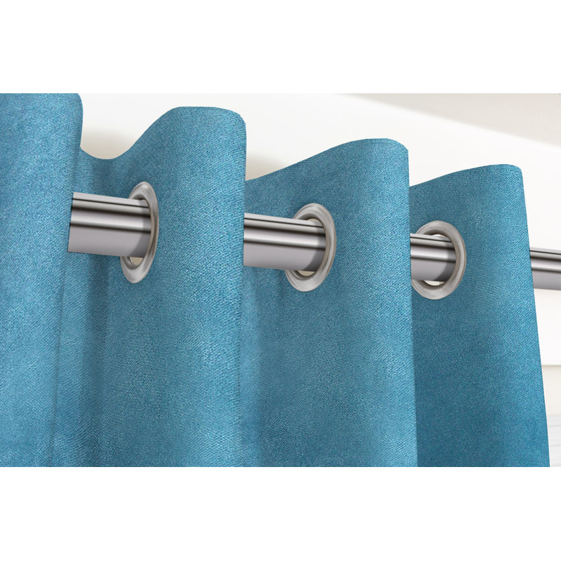 Room Darkening Curtain Pair, Duck Egg Blue, 66" W x 72" L