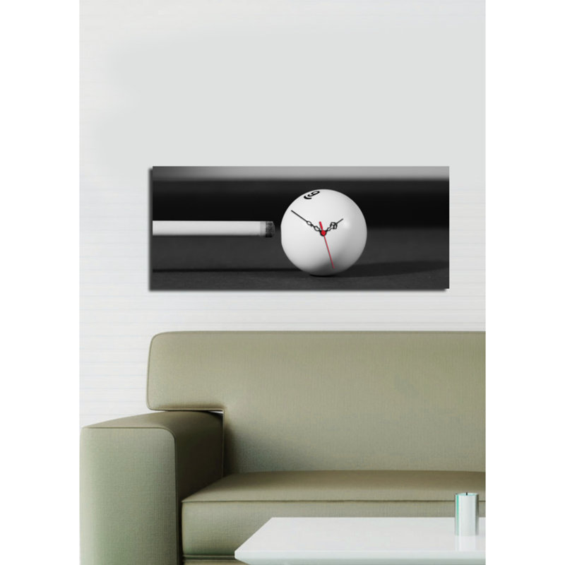 Horloge murale élégante en toile 11,8 po x 27,6 po | Toile 100% suède avec cadre 100% bois (épaisseur: 1,2 po) | Décoration élégante pour le salon, la chambre à coucher et le bureau | Conception unique pour un attrait esthétique intemporel