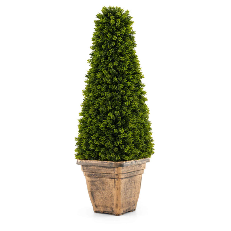 35'' Faux Boxwood Topiary in Pot