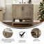 Meuble-lavabo 36 po avec lavabo sous-comptoir et tablette de rangement ouverte-1016452978-1016452977