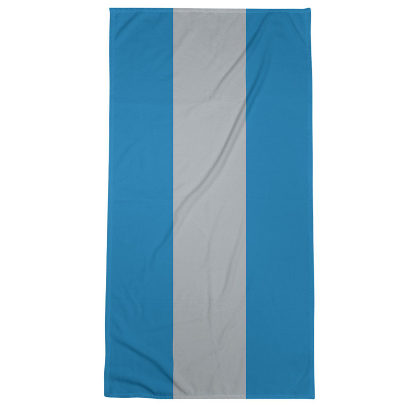 Beach Towel, Blue/Silver