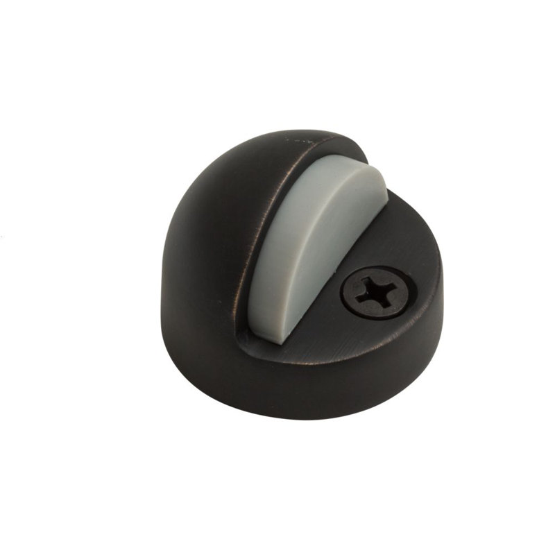 Dome Bumper Floor Mount Stop, Satin Nickel, 1.35" H x 1.875" W x 1.03" D