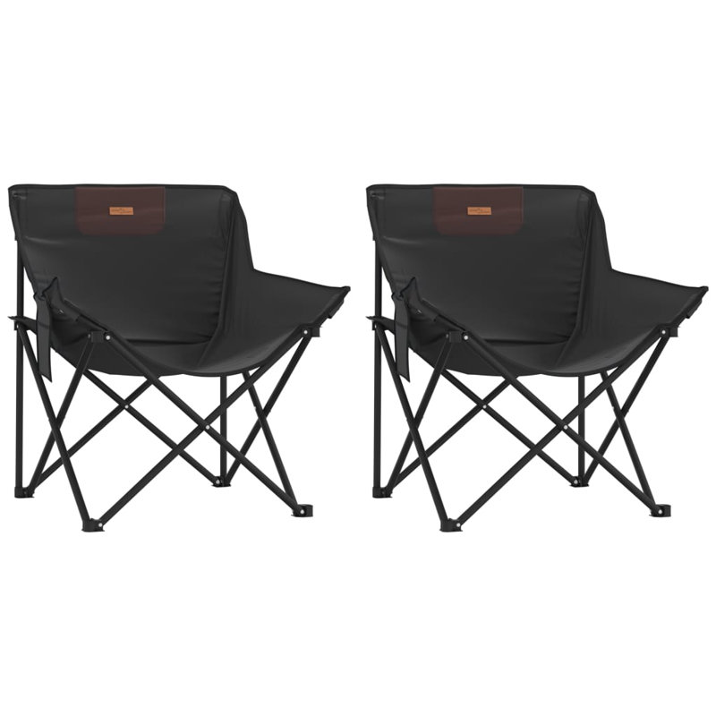 5-7 Polyester/Polyester Blend Camping / Beach Folding Chair Folding Chair Set, Black