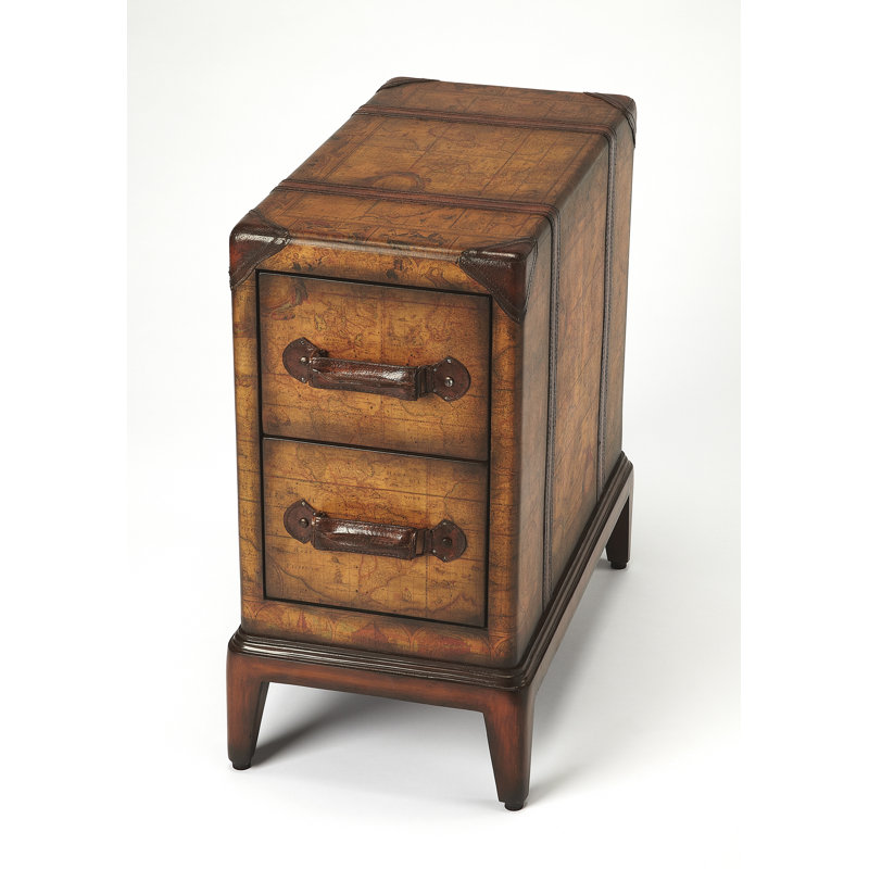 Vasco Old World Map Side Table