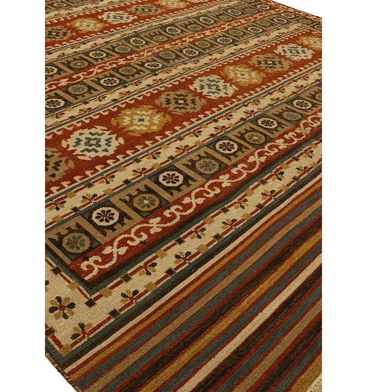Ericka Wool Southwestern Indoor Rug, Rectangle 6' x 9'