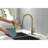 Brushed Gold Pull Down Sink Faucet - Stainless Steel With Rust Treatment, Easy Temperature Control Out Kitchen Surface, Convenient Adjustment-1604117946