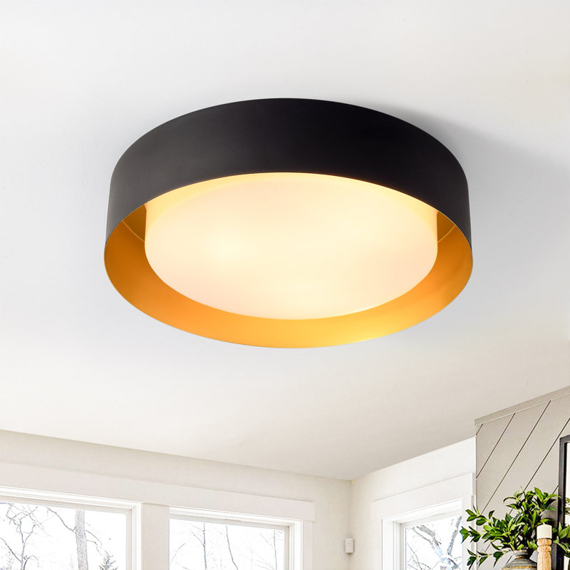 Plafonnier encastré 2 lumières 12,5 po, Blanc