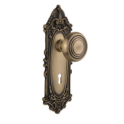 Victorian Plate with Decorative Keyhole and Deco Door Knob