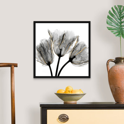 «Gold Embellished Tulips 3» par Albert Koetsier, reproduction d'art sur toile