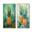 Ensemble de 2 décorations tropicales bleu sarcelle et ananas Paradiso-102575735-102575731