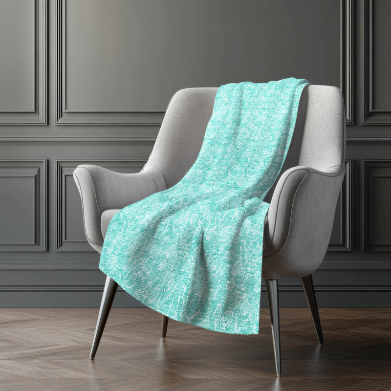 Jeté floral Sherpa ASB691 Addison, Sarcelle
