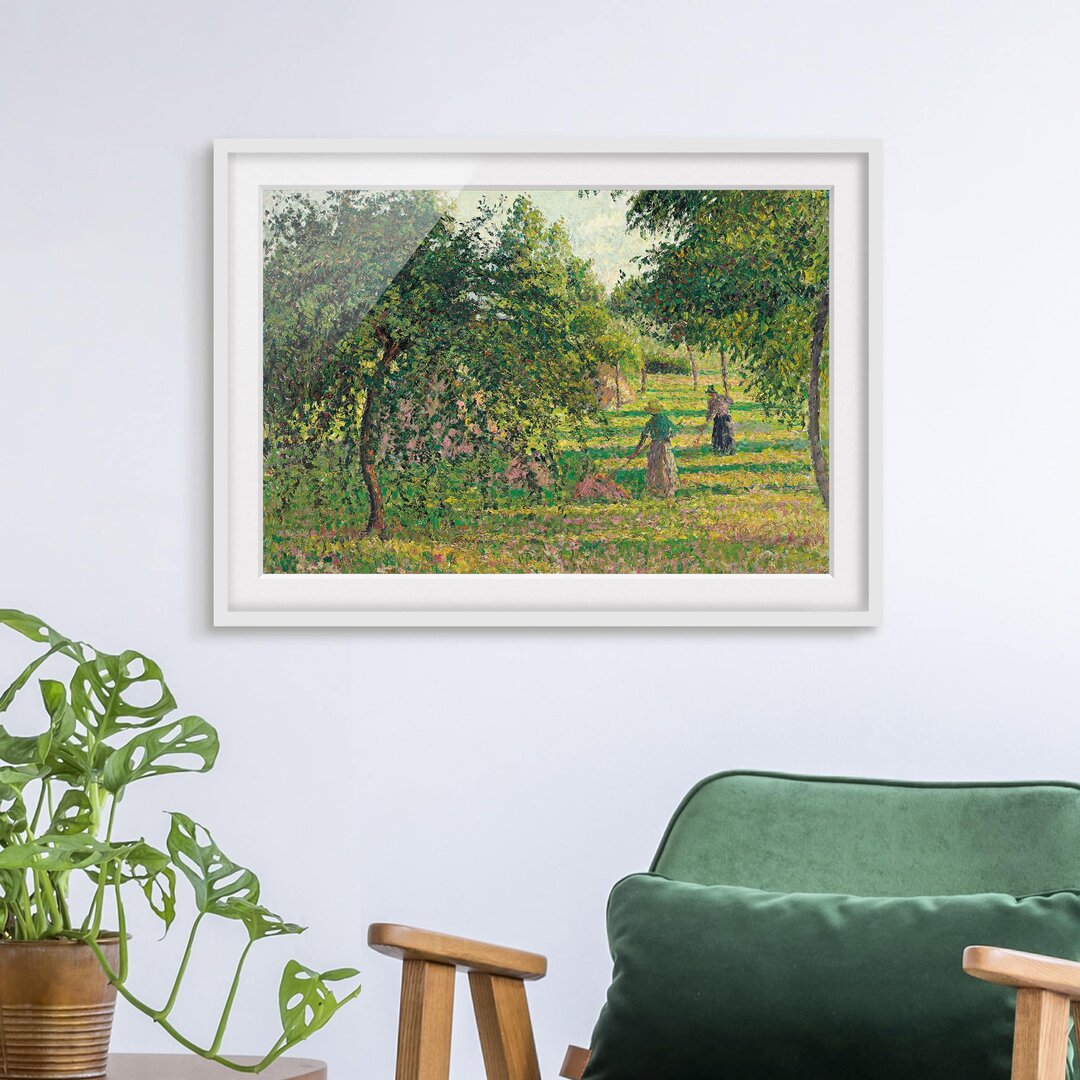 Gerahmtes Poster Apple trees von Camille Pissarro