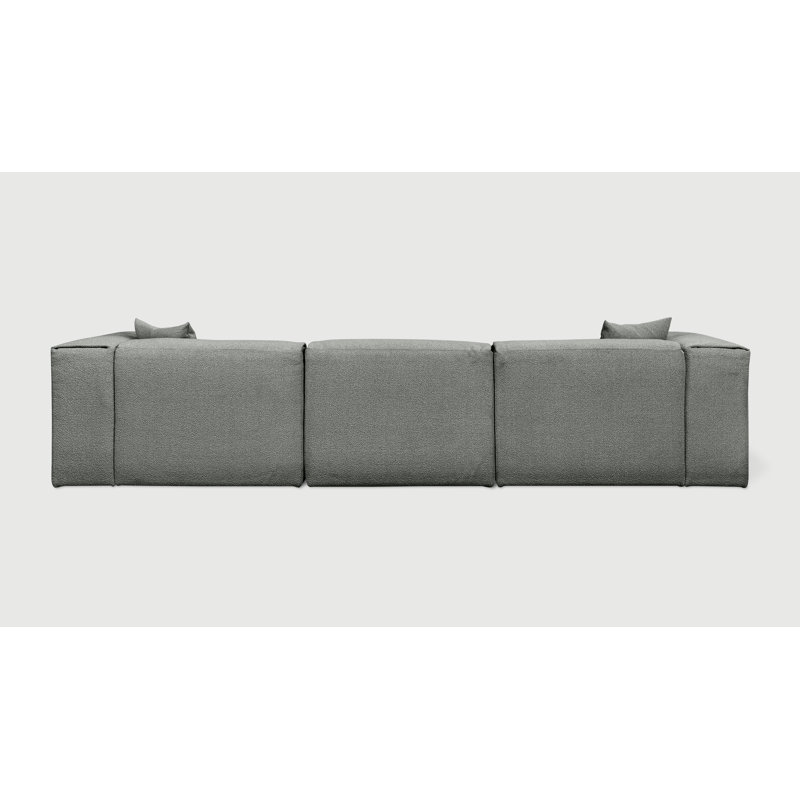 Nest Modular 2-PC Sofa, 28.5" H x 132" W x 41" D, 3, Scoria