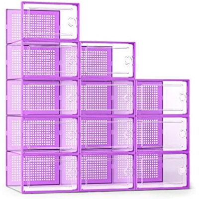 Ensemble de 12 boîtes de rangement pour chaussures X-Large