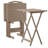 Ensemble de quatre tables-cabaret en acacia avec support Hadley