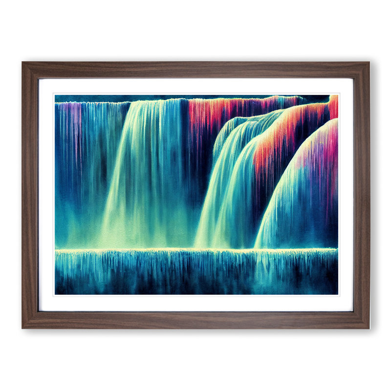 Colourful Watercolour Vol.2 - Framed Print, Walnut Framed, 46cm H x 64cm W x 2cm D