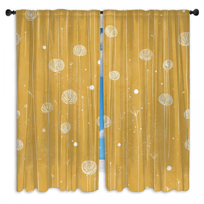 Rideaux obscurcissant et fleurs obscurcissant à motif floral - 2 panneaux
