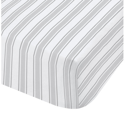 Check and Stripe 100% Cotton Fitted Sheet