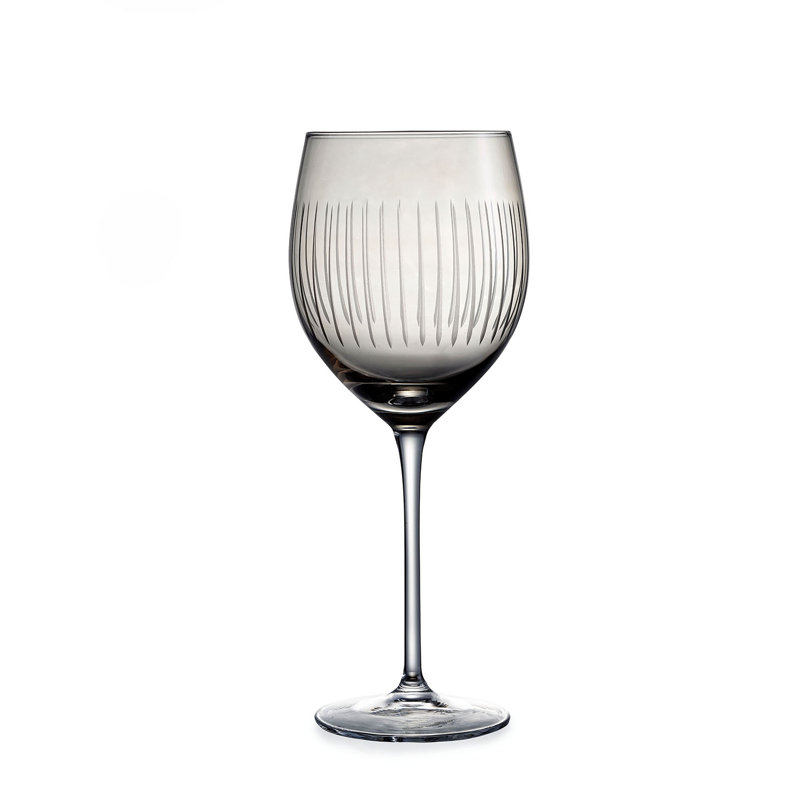 Abida 17oz. Wine Glass Set, Smoke
