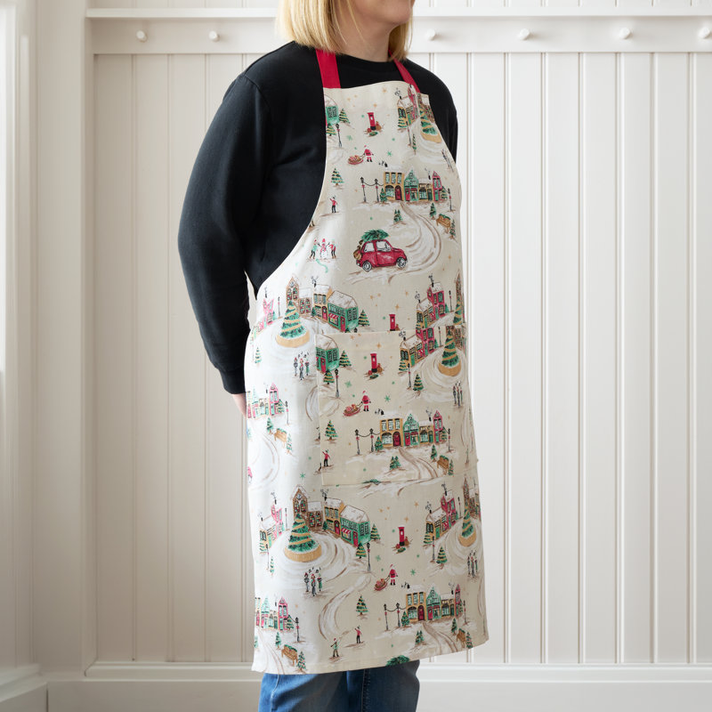 Christmas Town Cotton Kitchen Adult Apron